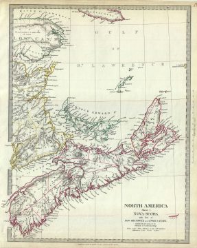 1832 S.D.U.K. Map of Nova Scotia, Canada