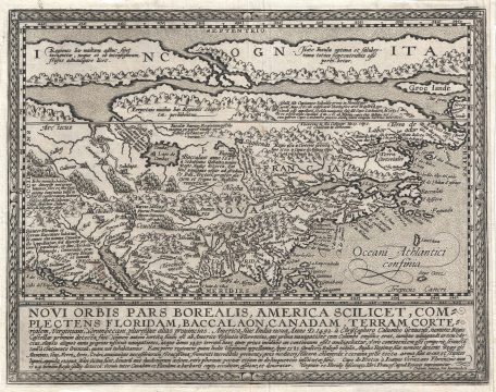 1600 Matthias Quad Map of North America