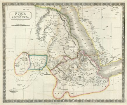 1835 Hall Map of Nubia and Abyssinia (Sudan and Ethiopia)