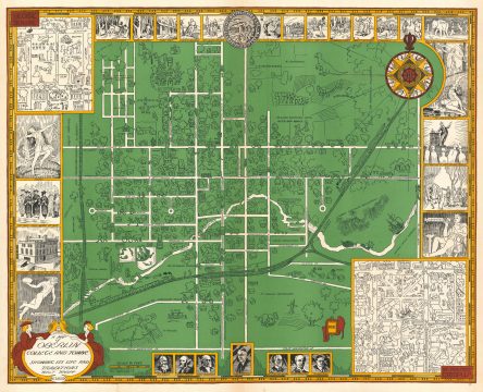 1929 Knapp Pictorial Map of Oberlin, Ohio and Oberlin College