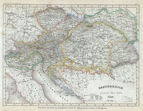 1849 Meyer Map of Austria