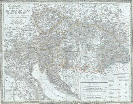 1826 Weiland Map of the Austrian Empire