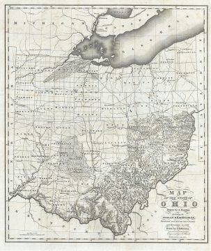 1820 Caleb Atwater Map of Ohio
