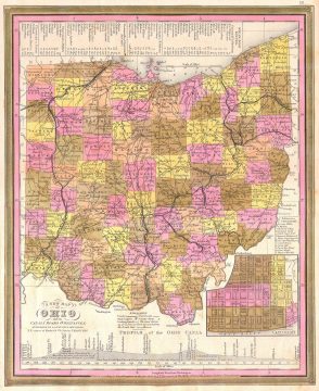 1846 Burroughs - Mitchell Map of Ohio