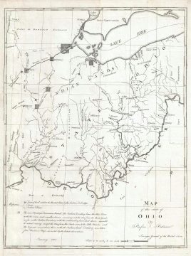 1804 Rufus Putnam Map of Ohio (one of the earliest separate maps of Ohio)
