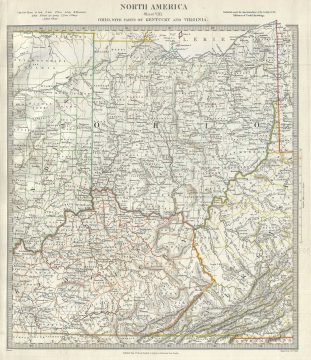 1833 S.D.U.K. Map of Ohio, Kentucky and Virginia
