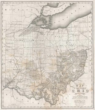 1820 Caleb Atwater Map of Ohio