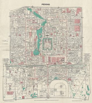 1939 Poplar Island Press Map of Peking or Beijing, China