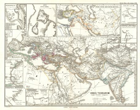 1865 Spruner Map of the World under the Persian Empire