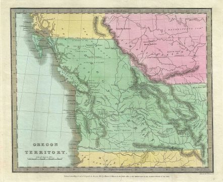 1833 Burr Map of Oregon Territory