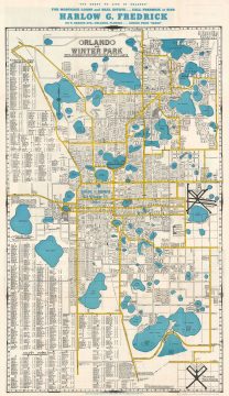 1947 Cobb City Plan or Map or Orlando and Winter Park, Florida
