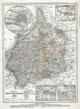 1849 Meyer Map of the Province of East Prussia