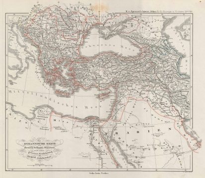 1854 Spruner Map of the Ottoman Empire after the 17th century