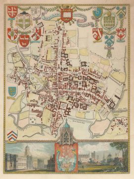 1837 Moule Map of Oxford, England