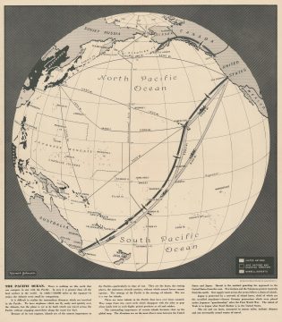 1943 Johnson 'Civic Education Service' Map of the Pacific WWII
