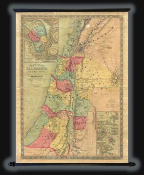 1854 Colton Map of Israel, Palestine, or the Holy Land