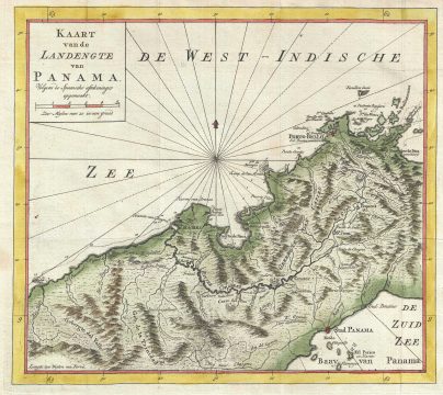 1765 Isaak Tirion Map of Panama