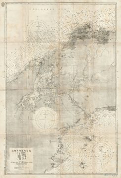 1930s Japanese Nautical Chart of the Panama Canal