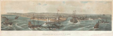 1868 Asselineau View of Le Havre, France