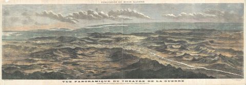 1871 Le Monde Illustrated Bird's Eye View Map of Germany and Vicinity