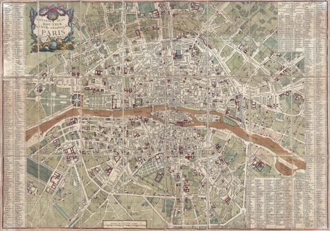 1782 Esnauts and Rapilly Map of Paris France