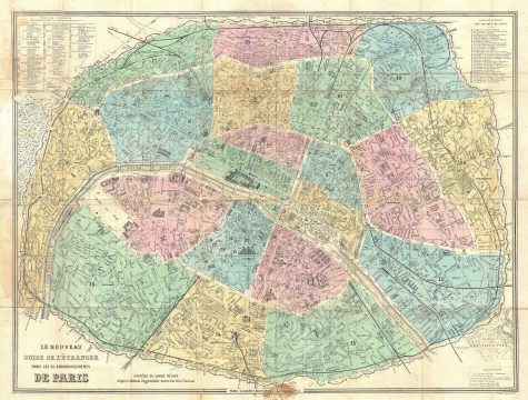 1873 Logerot Map of Paris, France