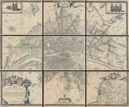 1675 Rochefort Map of Paris, France (c. 1900 Taride issue)
