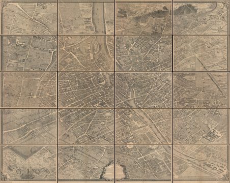 1739 Bretez - Turgot View and Map of Paris, France (c. 1900 Taride issue)