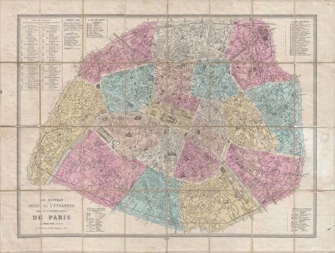 1878 Logerot Map of Paris, France