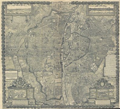 1652 Gomboust Map of Paris, France (c. 1900 Taride reissue)