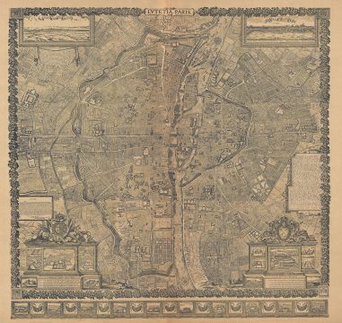 1652 Gomboust Map of Paris, France (c. 1900 Taride reissue)