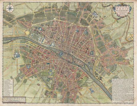 1717 De Fer Map of Paris, France