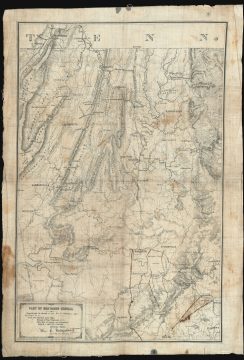 1864 Merrill Civil War Atlanta Campaign Cavalry Field Map of Northeastern Georgia