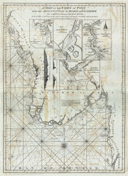 1798 Laurie and Whittle Nautical Chart or Map of Burma (Myanmar)