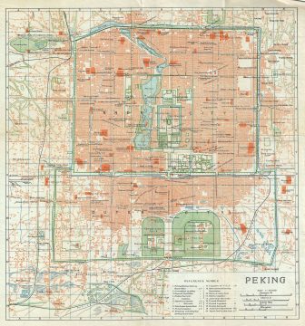 1924 Imperial Japanese Railway Map of Peking or Beijing, China