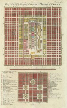 1744 Harris Map of Beijing or Peking, China