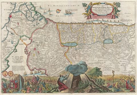 1702 Visscher Stoopendaal Map of Israel, Palestine or the Holy Land