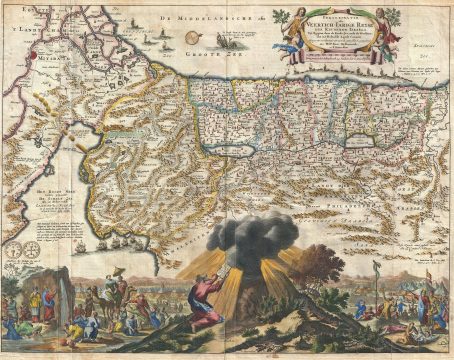 1702 Stoopendaal Map of Israel, Palestine or the Holy Land