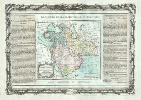 1786 Desnos and de la Tour Map of Arabia, Persia and Turkey