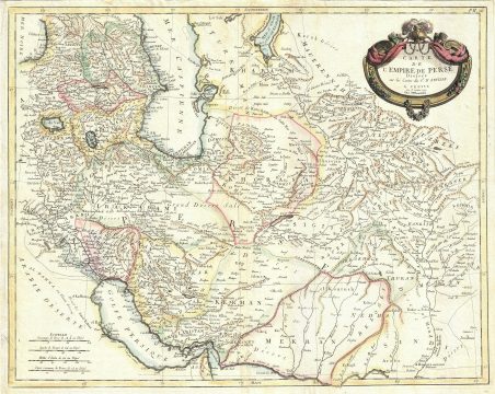 1779 Santini Map of Persia (Iran, Iraq, Afghanistan)