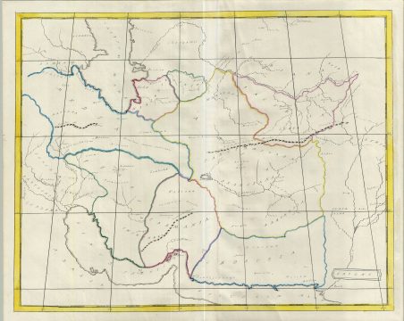 1823 Manuscript Map of Persia in Antiquity (Iran, Iraq, Afghanistan)