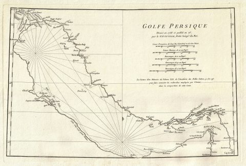 1776 Anville Map of the Persian Gulf