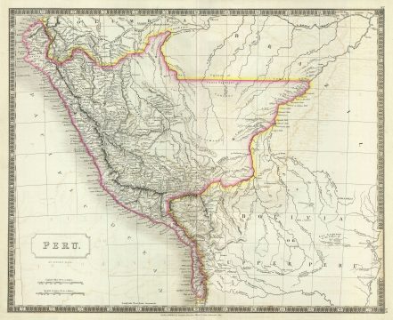 1835 Hall Map of Peru and Bolivia
