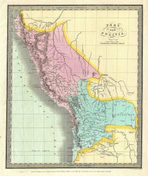 1833 Burr Map of Peru and Bolivia