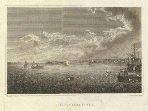 1828 Smith View of Philadelphia, Pennsylvania