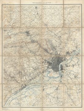 1896 U.S. Geological Survey Map of Philadelphia and Vicinity (Pennsylvania and New Jersey)
