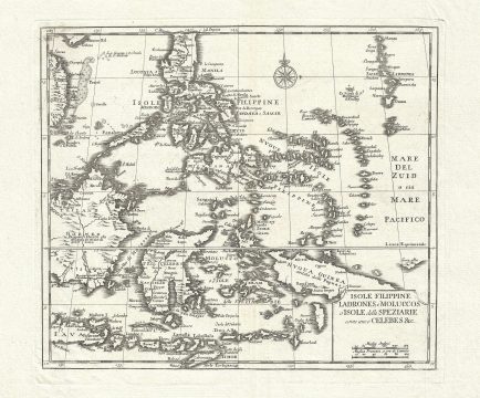 1740 Albrizzi Map of the Philippines and Borneo