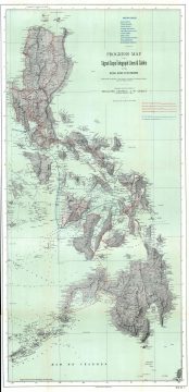 1900 Greely Map of the Philippines and Military Telegraph Lines and Cables