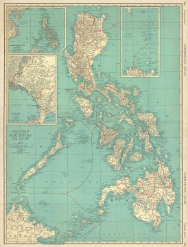 1924 Rand McNally Map of the Philippines