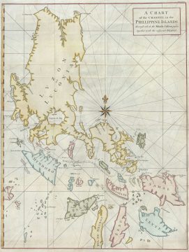 1748 Anson Chart of Map of the Philippine Islands
